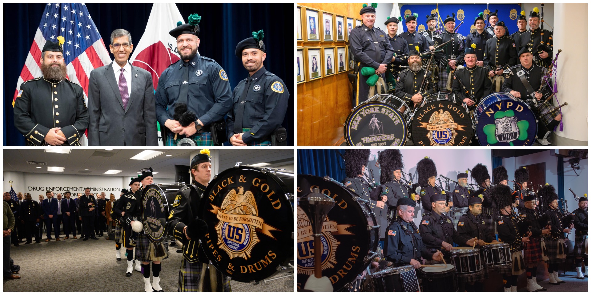 Black and Gold Pipes and Drums