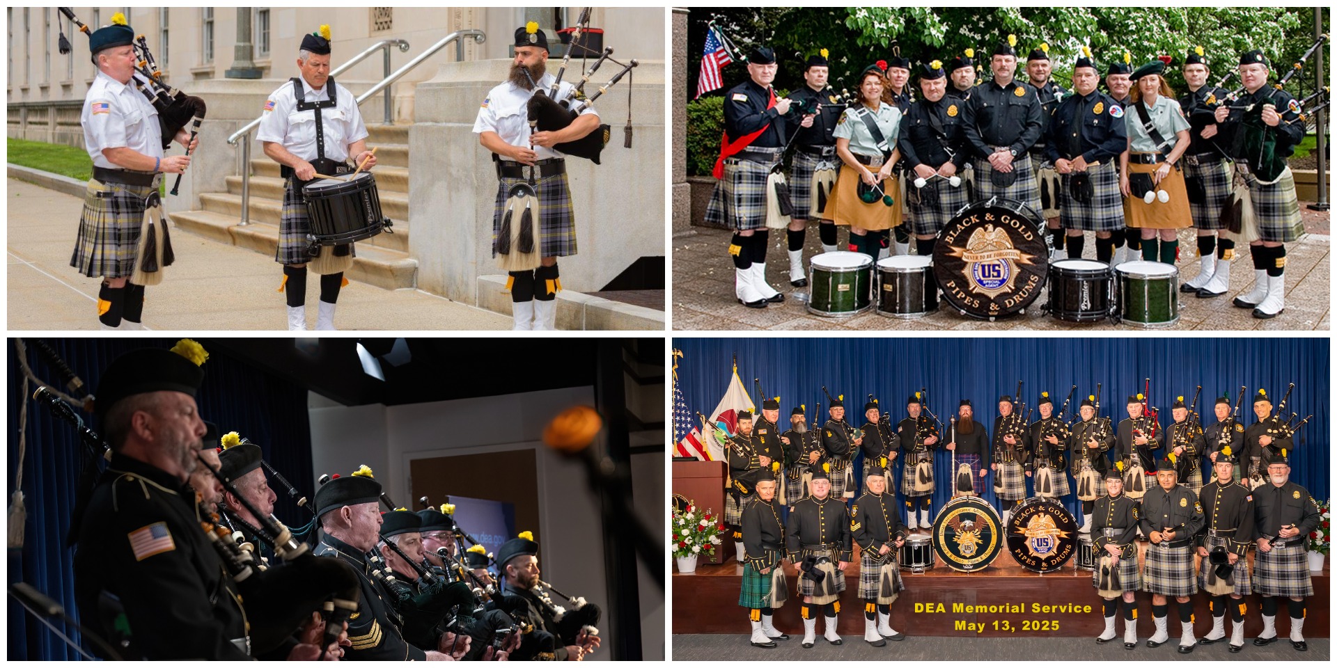 Black and Gold Pipes and Drums