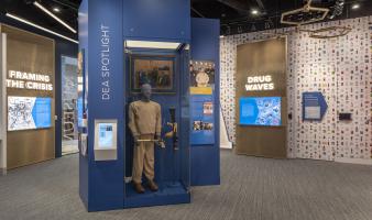 A Museum spotlight exhibit.