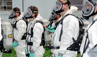 Agents in meth cleanup gear