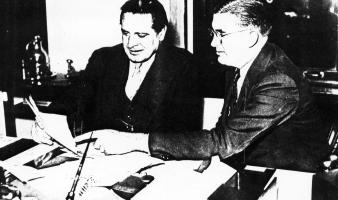 Anslinger and another man at Dickenson College