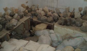Illicit narcotics stored in the Helmand governor’s palace. DEA photo.
