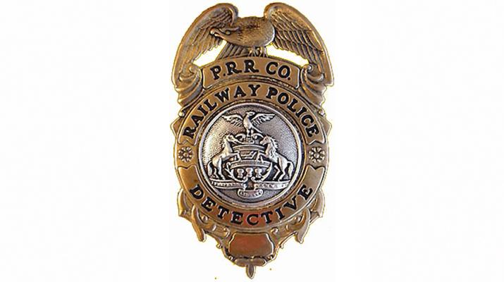 A Pennsylvania Railroad Police badge