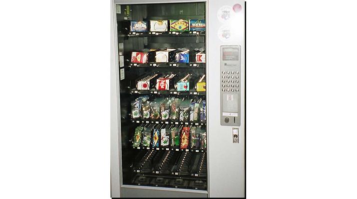 A marijuana dispensing vending machine 