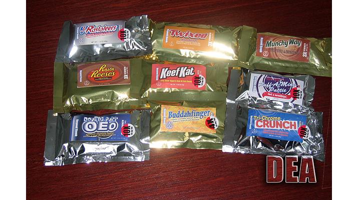 An assortment of marijuana candy products