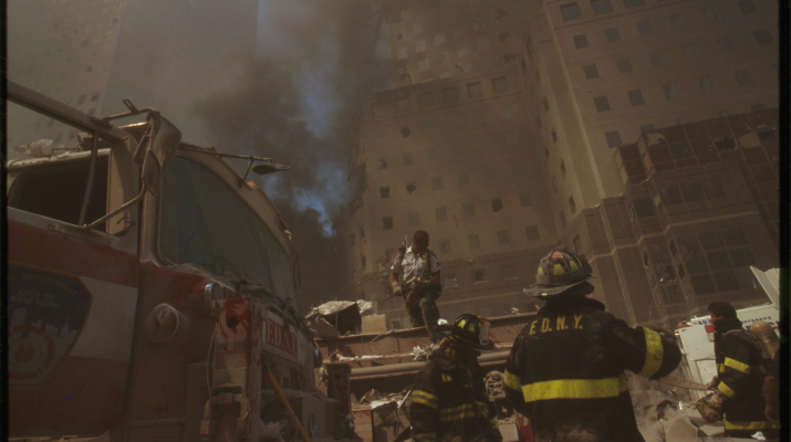 New York Fire Dept. heroes work amidst dangerous dust and smoke at Ground Zero. Library of Congress.
