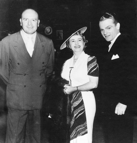 Harry and Martha Anslinger posing with James Cagney