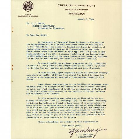 A Treasury Department document