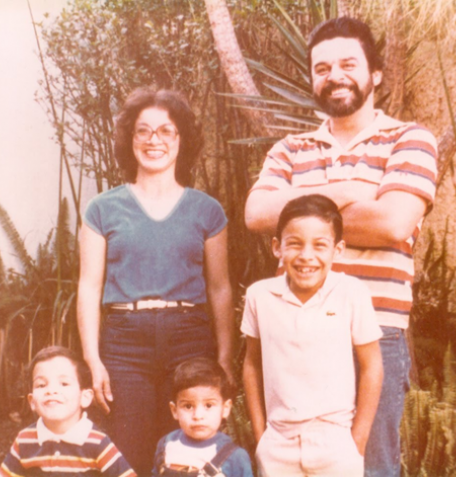 A family photograph of Special Agent Enrique Camarena, his wife, and three sons.