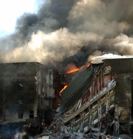DEA staff remembered seeing black smoke and flame as the Pentagon burned. National Archives.