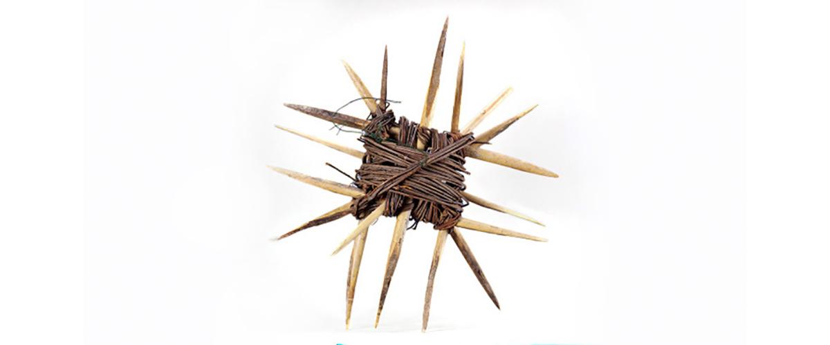 A square spiked bamboo booby trap