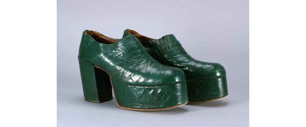   Green platform shoes

