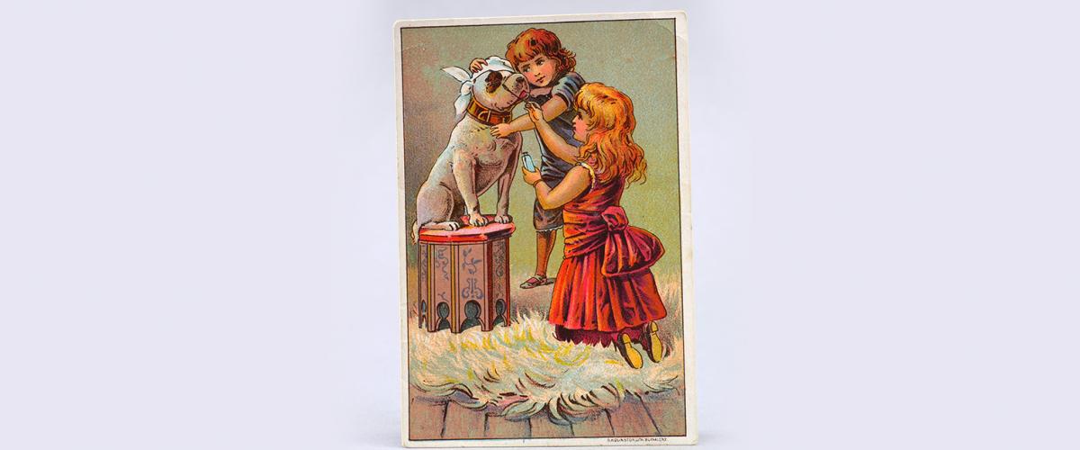 A trade card advertising Dr. Isaac Thompson’s Celebrated Eye Water.