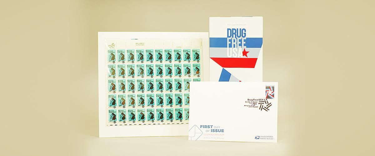 A collection of stamps.