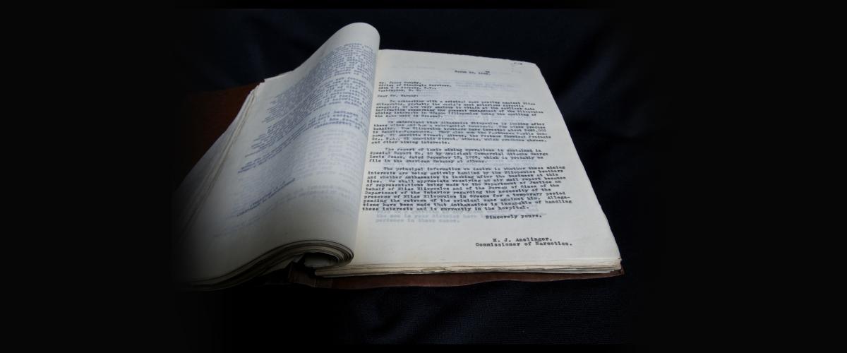 A book of Anslinger's correspondence
