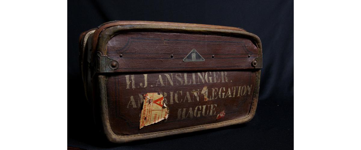 A brown suitcase