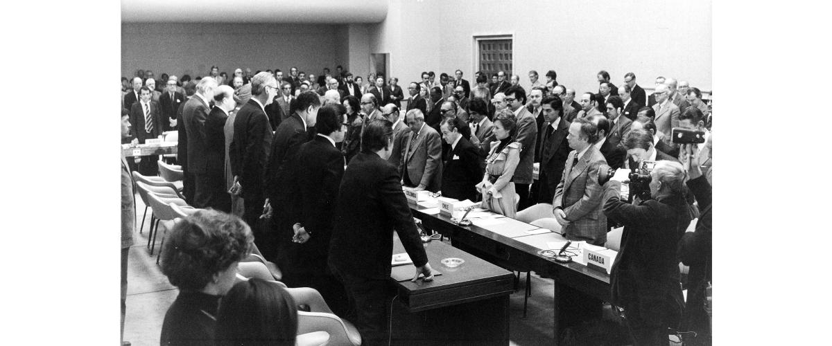 U.N. Commission on Narcotic Drugs observing moment of silence