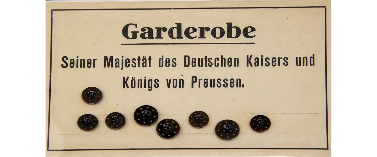 Uniform buttons belonging to Kaiser Wilhelm II