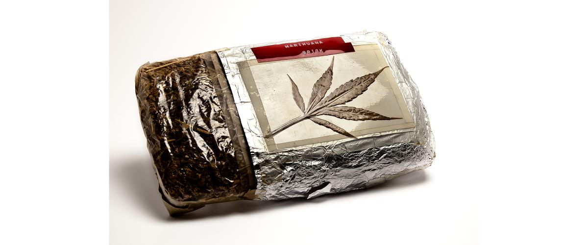 A brick of marijuana