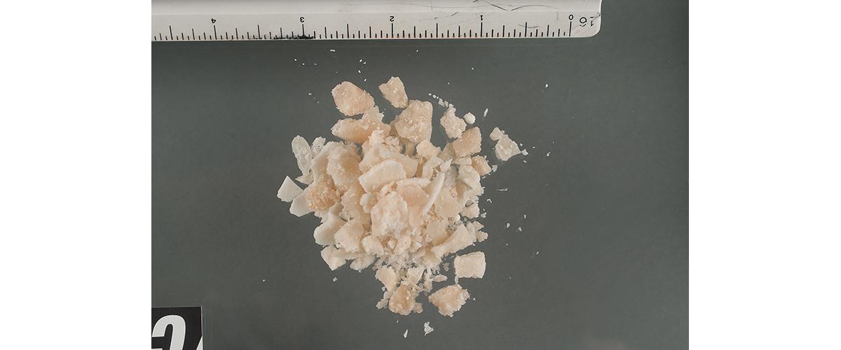 A small pile of crack cocaine