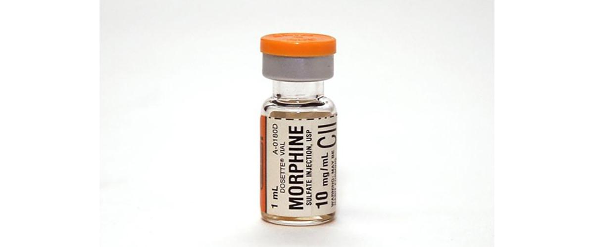 A bottle of morphine
