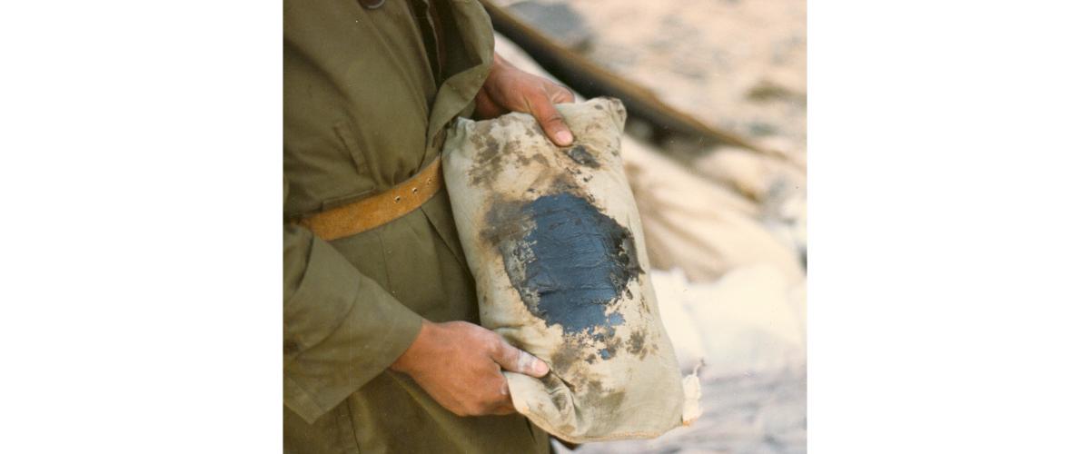 A bag of harvested opium