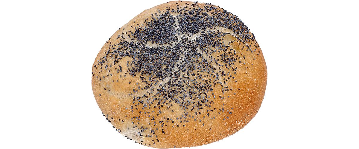 A loaf of bread with poppy seeds