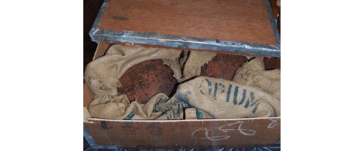 A crate of legally harvested opium
