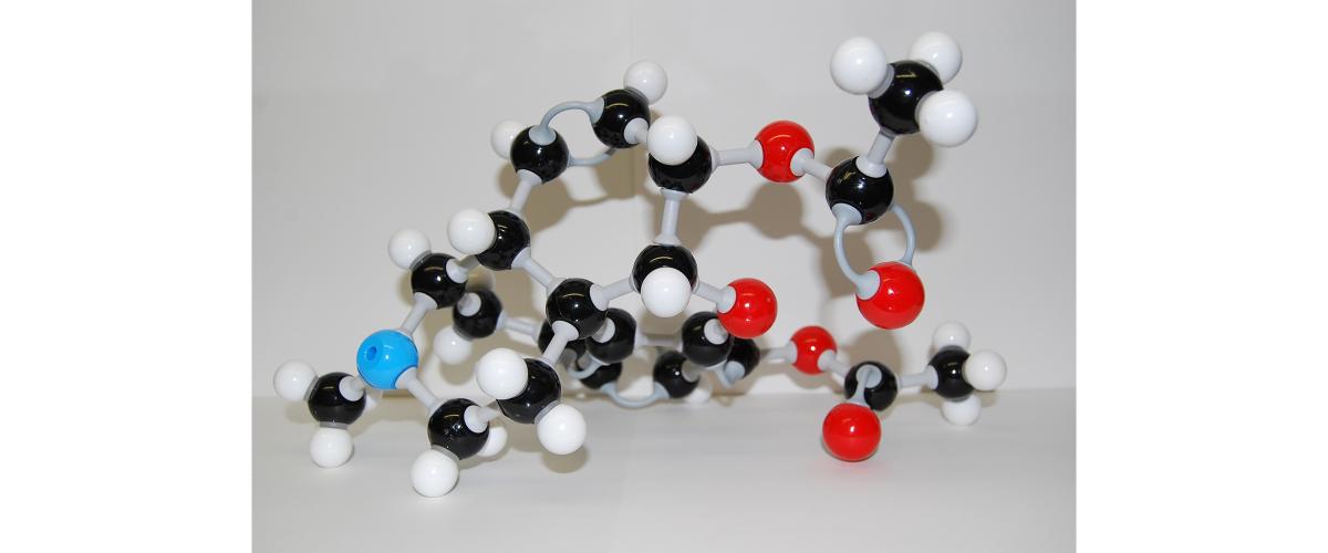 A heroin molecule model