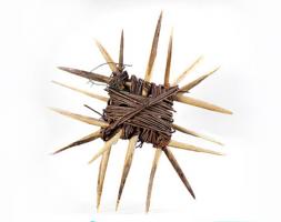 A square spiked bamboo booby trap
