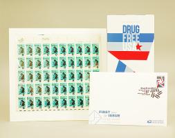 A collection of stamps.
