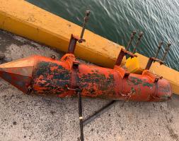 Metal Tube on dock
