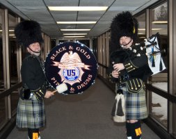 DEA Black & Gold Pipes and Drums